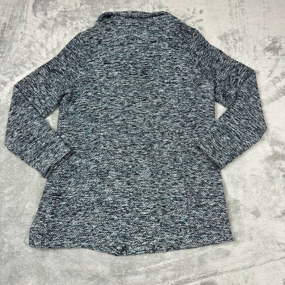 JACK Women's Textured Funnel Neck Coat Jacket Blue Black White Size M - Picture 3 of 8